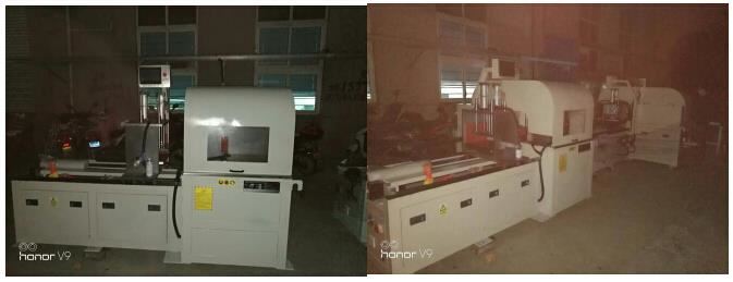 鋁型材切割機DS-A800用于汽車坐墊支架切割，精度15個絲，粗糙度2A